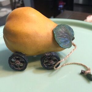 Whimsical Yellow Gourd with Wheels